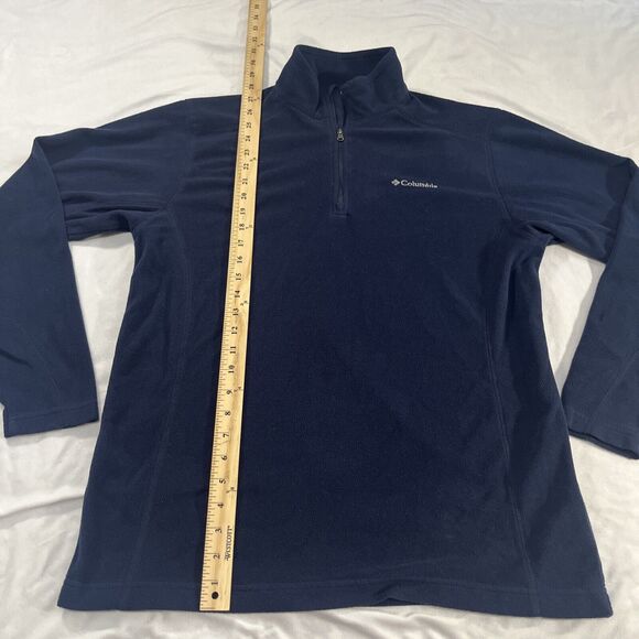 Men’s Medium Navy Half Zip Columbia Pullover Fleece - Picture 5 of 11